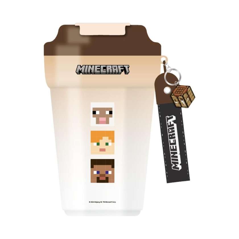 Minecraft Double Wall Coffee Mug 350mL(Brown)