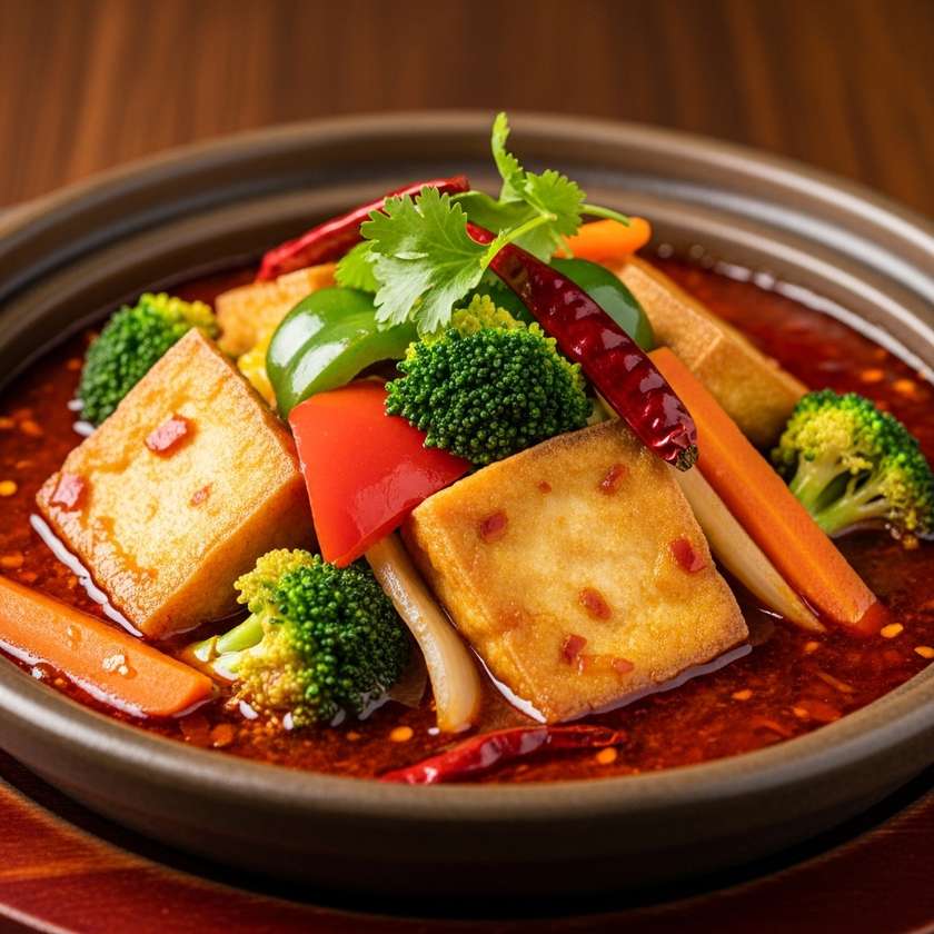 6. Tofu s Pikantní Omáčkou