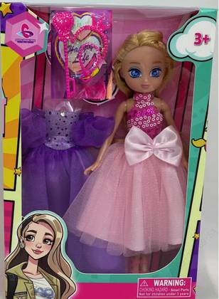 Cute Face Doll - Costume-Changing Set (2-Piece Set)(Pink)