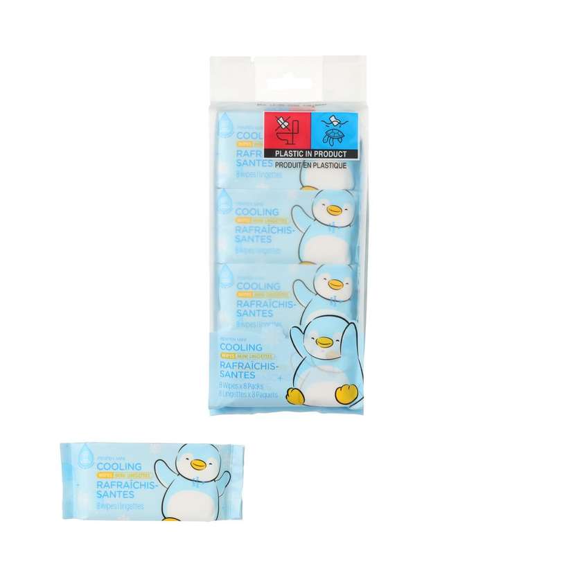 PENPEN Mini Cooling Wipes(8 Wipes×8 Packs)