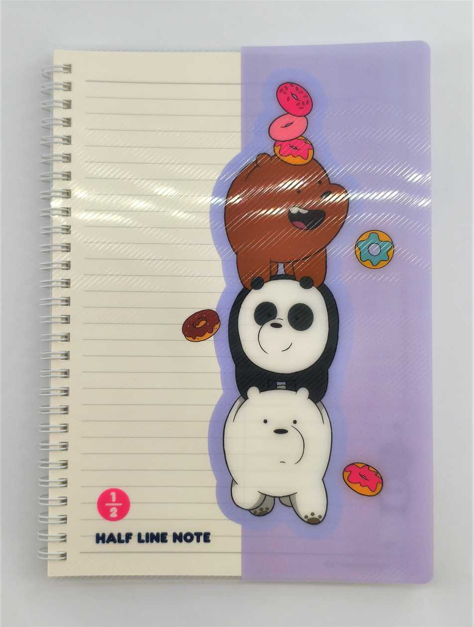 ბლოკნოტი/We Bare Bears Collection B5 PP Wire-bound Book (80 Sheets)