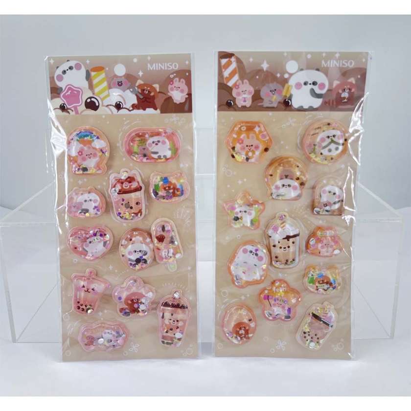 Bubble Tea Series Coffee Liquid Stickers 10x22cm (2 Assorted Models)