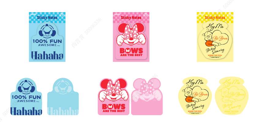 Disney 100 Smile Faces Collection Sticky Notes (50 Sheets) (3 Assorted Models)
