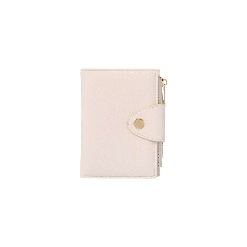 ქალის საფულე/Bi-Fold Zipper Womens Wallet (Beige)