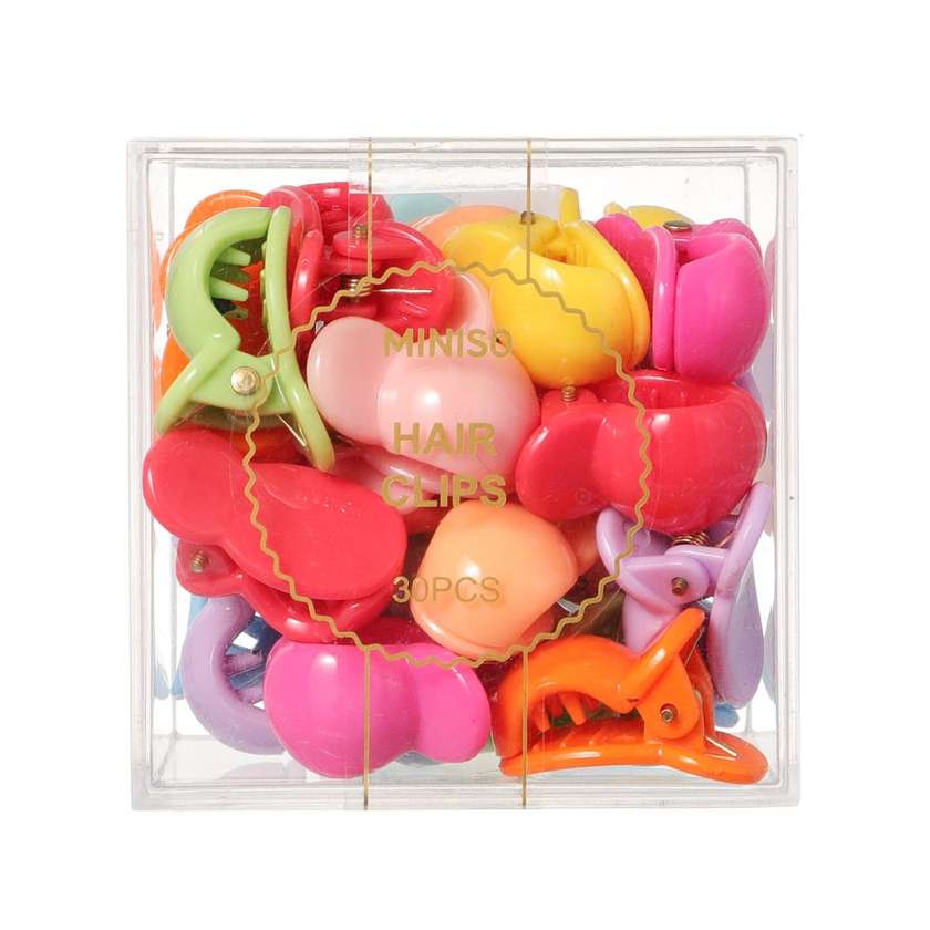 თმის სამაგრი/Candy Color Hair Clips in Storage Box (30 pcs)