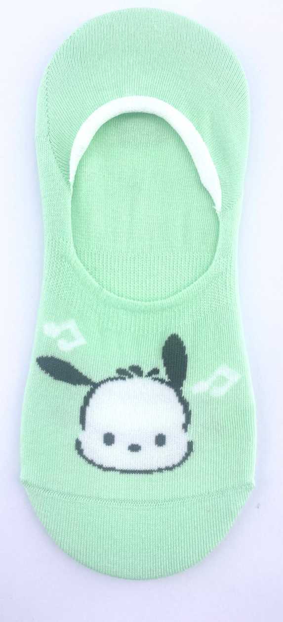 Sanrio characters Solid Color No-Show Socks (1 Pair)(Pochacco)