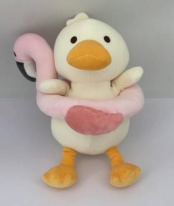 Beach Series 11in. Diving Duck Plush Toy(Flamingo)