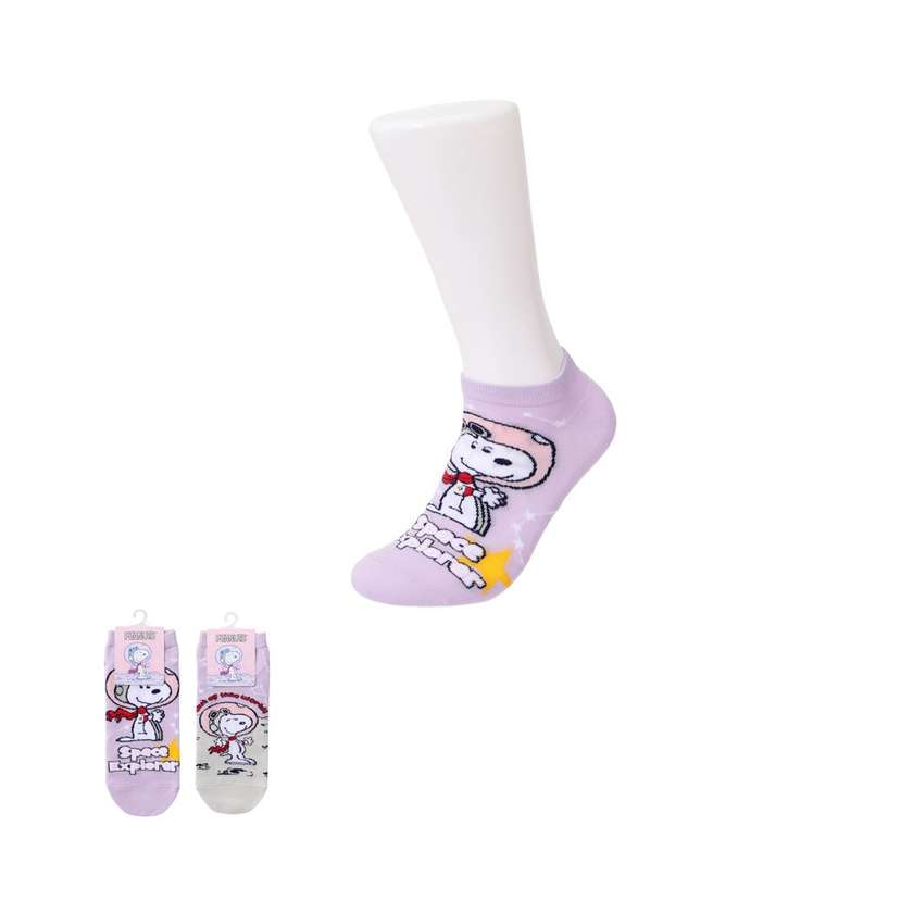 წინდა/Snoopy the Little Space Explorer Collection Purple Ankle Socks (1 Pair)