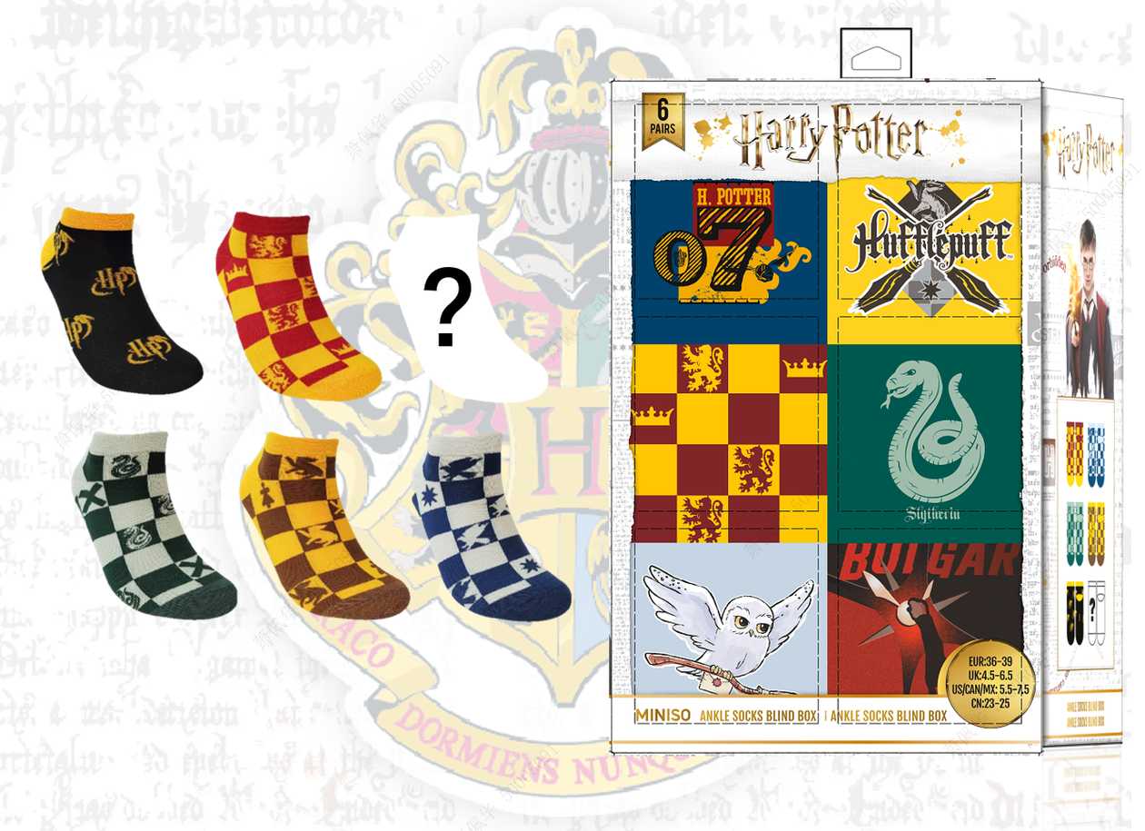 Harry Potter Ankle Socks Surprise Box (6 Pairs)