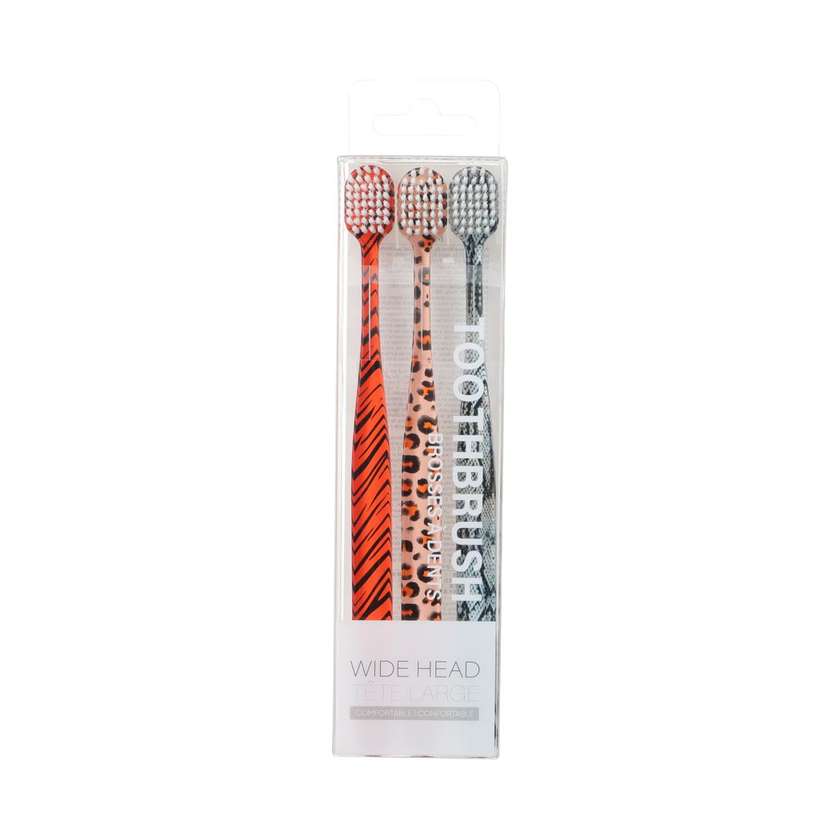 Wide Head Soft Bristle Toothbrush (3 pcs)