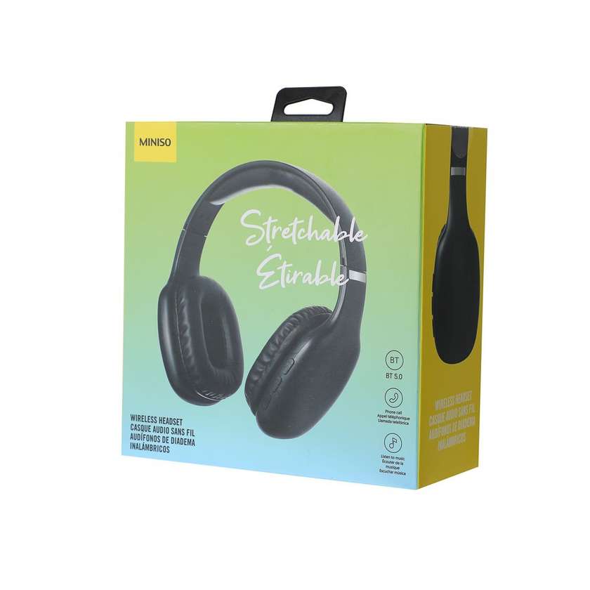 უსადენო ყურსასმენი/Stretchable Wireless Headset  Model: E21016A (Black)
