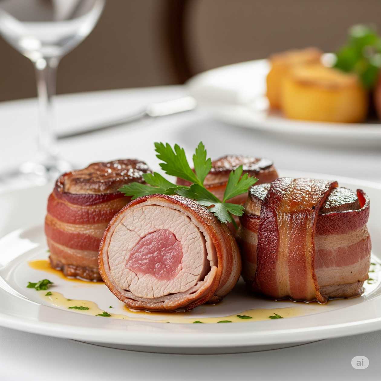 Lombinhos de Vitela com Bacon