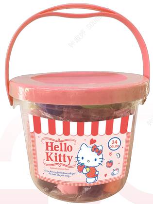 საძერწი თიხა/Sanrio characters Dessert Collection 24-Color Modeling Clay Bucket