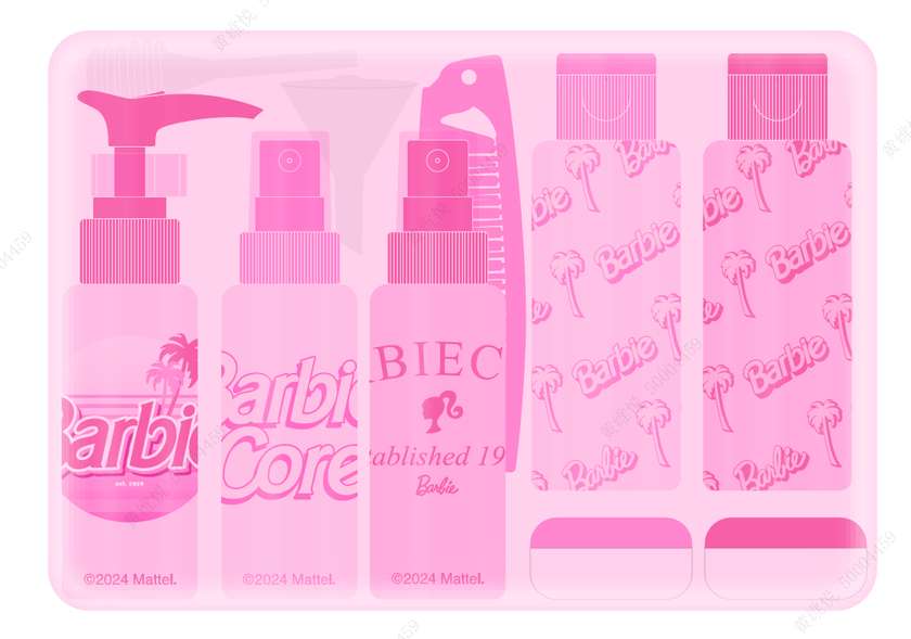 Barbie Pink Collection 11-Piece Travel Set