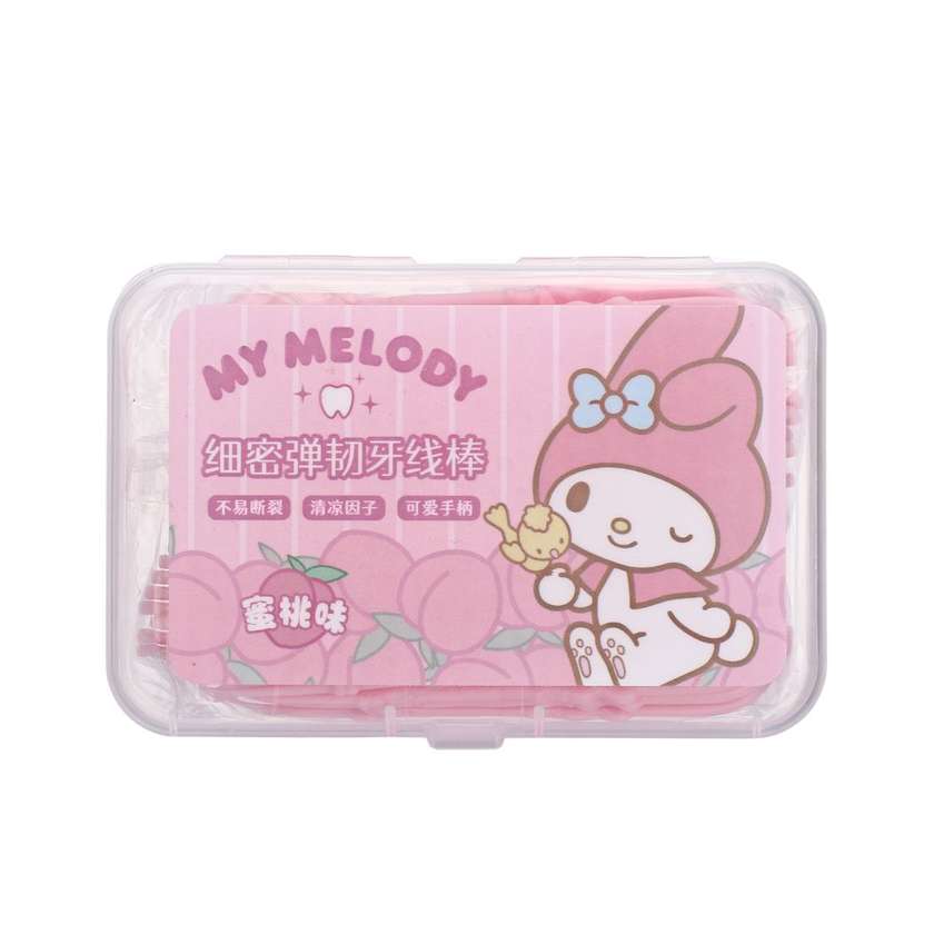 My Melody Fruit Flavored Dental Flossers (50 Count)