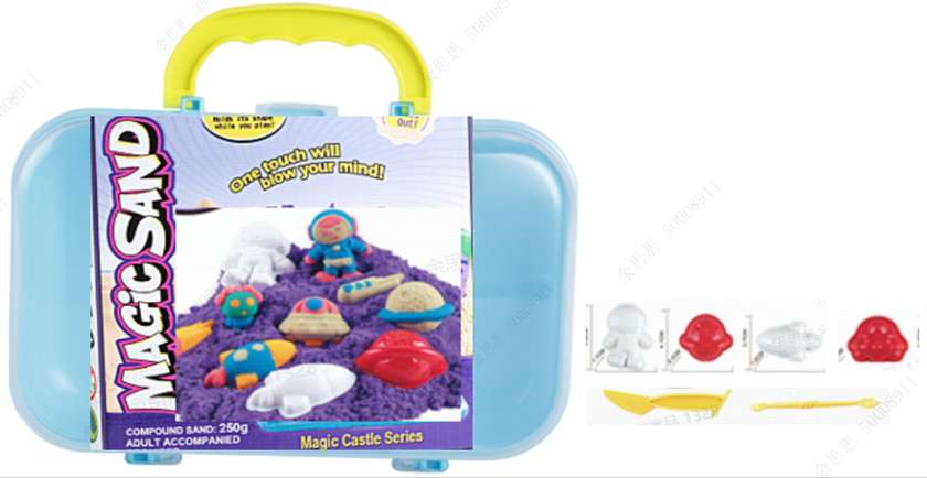 კინეტიკური ქვიშა/Suitcase Space Sand Set Series (2-Color Sand)(Aviation)