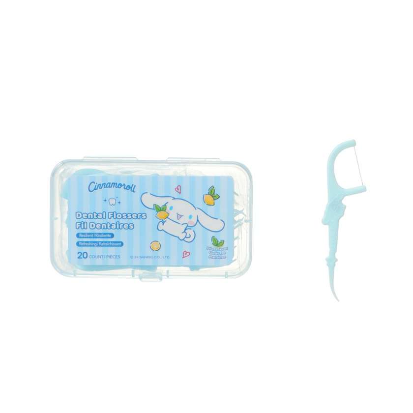 Cinnamoroll Extra Fine Mint Flavor Dental Flossers (20 Count×3 Packs)