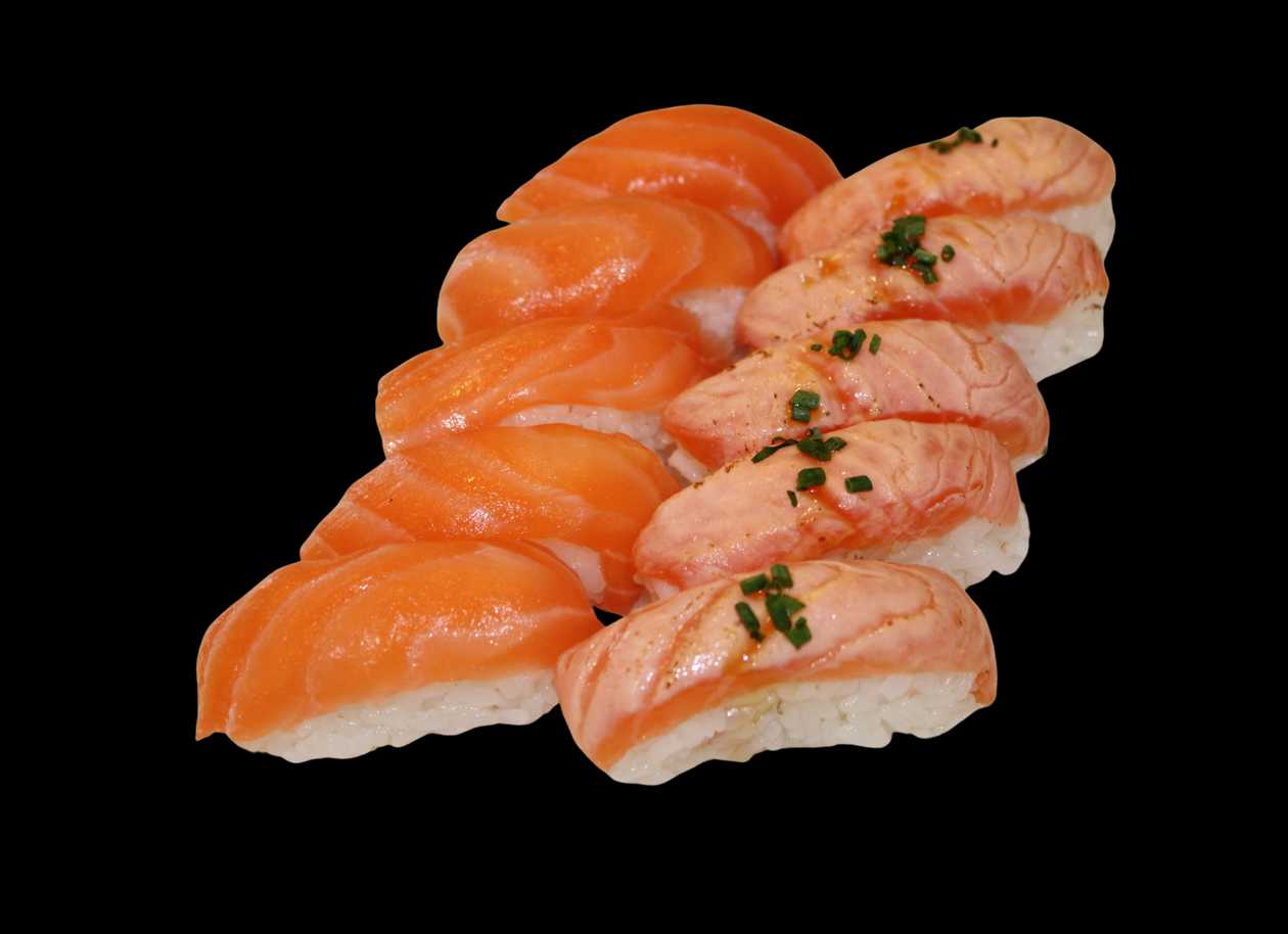 Salmon +Salmon Braseada Nigiri 10pcs