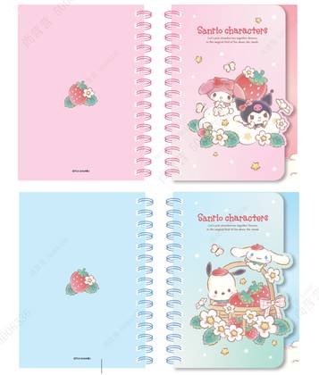 Sanrio characters Strawberry Collection A5 Figure Wire-bound Book (64 Sheets) (2 Assorted Models)
