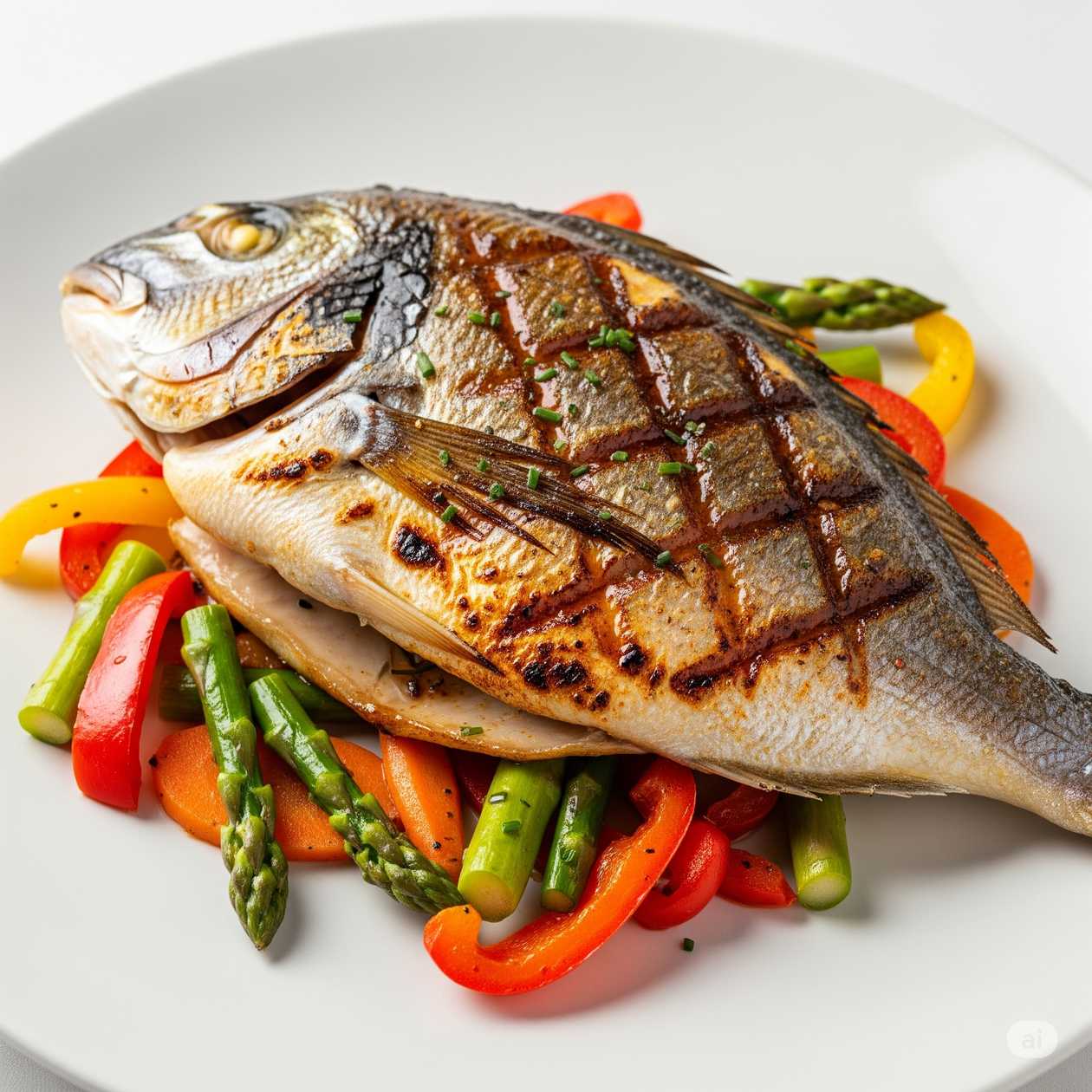 Dourada Grelhada com Legumes