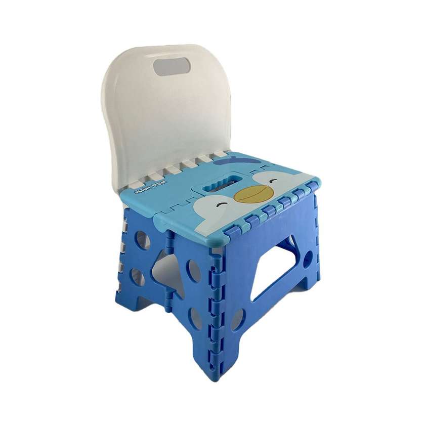 სკამი/Penpen Folding Stool with Back Support (Blue)