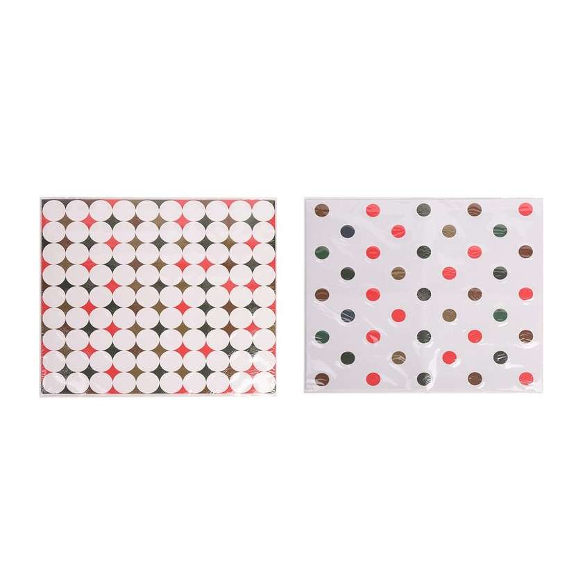 შესაფუთი ქაღალდი/Christmas Series Paper Placemat (24 Pcs) (2 Assorted Models: Geometry, Polka Dots)