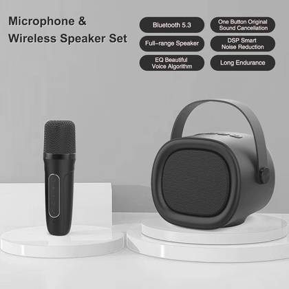Microphone & Wireless Speaker Set  Model: A16(Black)