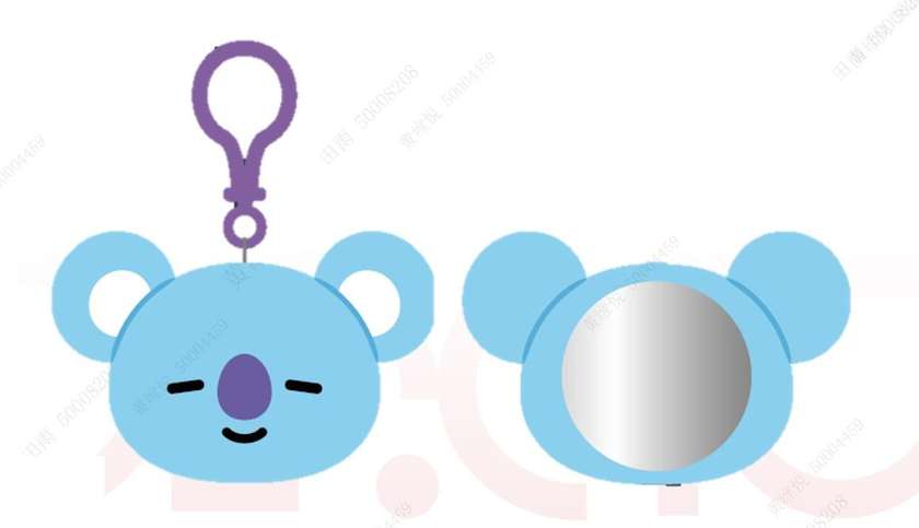 BT21 Collection Fluffy Compact Mirror (KOYA)