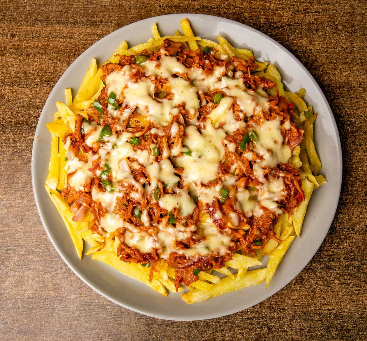 Chicken cheese loaded fries