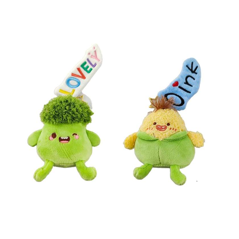 ბრელოკი/Vegetable & Fruit Series 3.5in. Plush Pendant (2 Assorted Models)(Cauliflower, Corn)