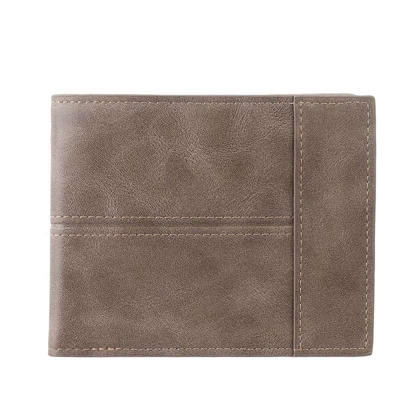 Mens Retro Horizontal Wallet(Brown)