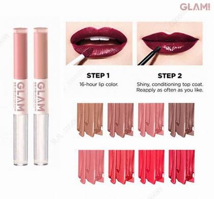 ტუჩის გლოსი/GLAM Liquid Lipstick with Clear Lip Gloss (03 Burnt Red)