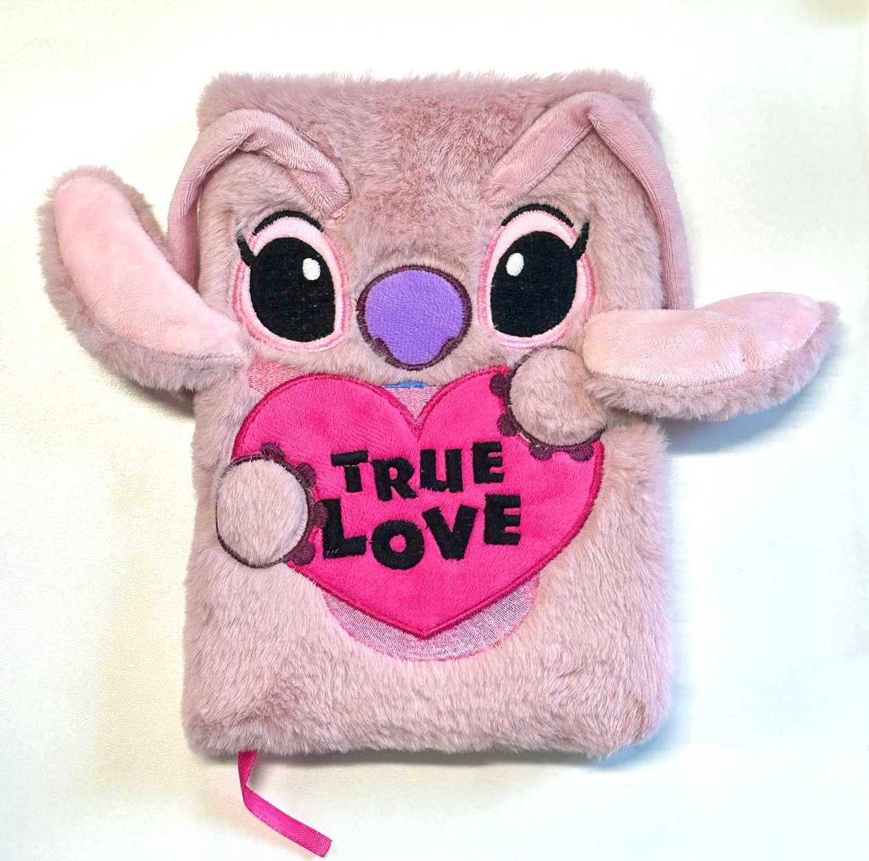 Disney Stitch Collection Angel A5 Plush Hardcover Book with 3D Ears (80 Sheets)