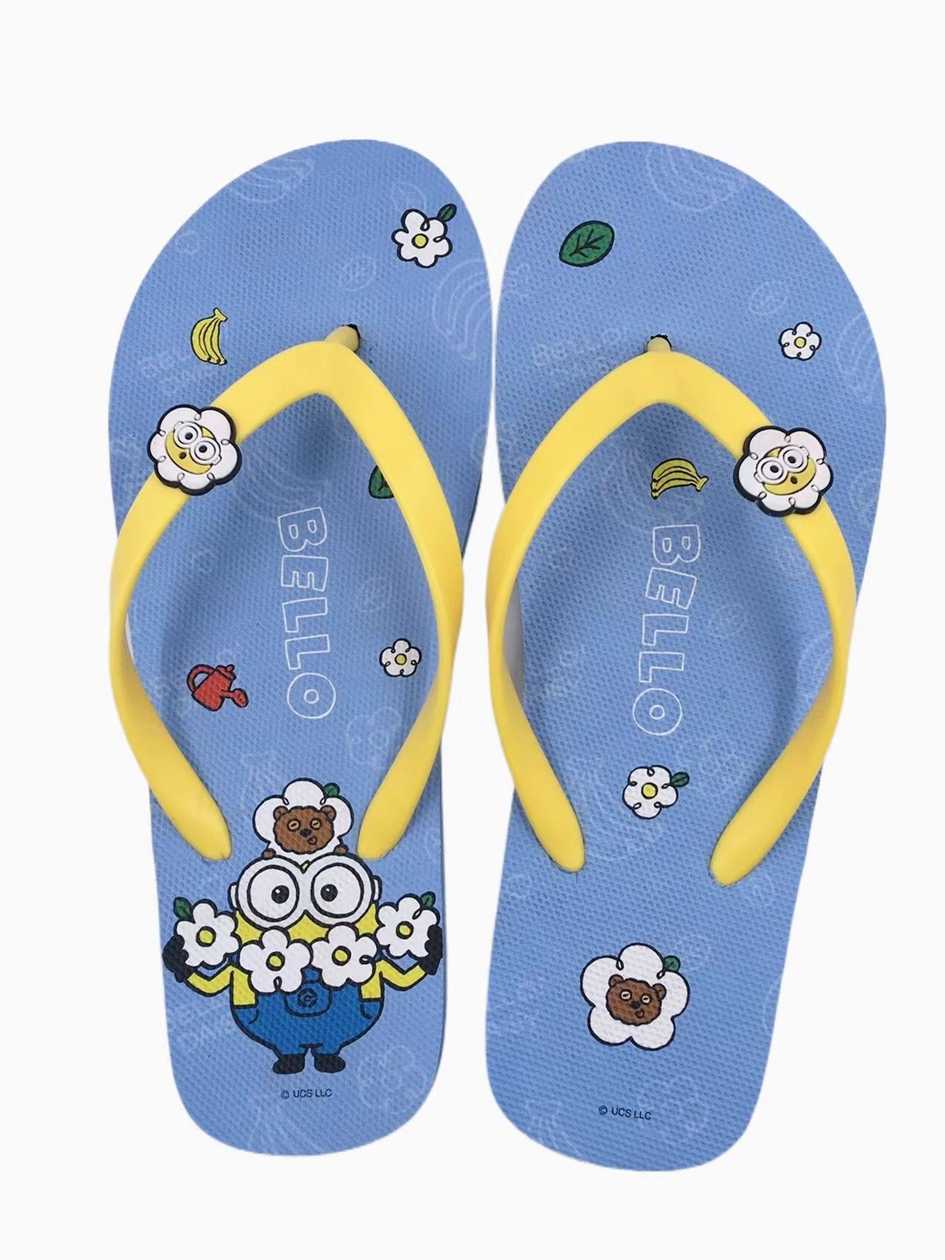 Daisy Minions Collection Women＇s Flip-Flops (Blue, 35-36)