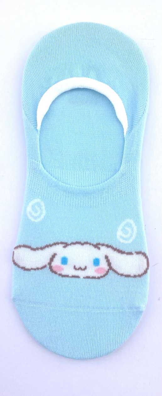 Sanrio characters Solid Color No-Show Socks (1 Pair)(Cinnamoroll)