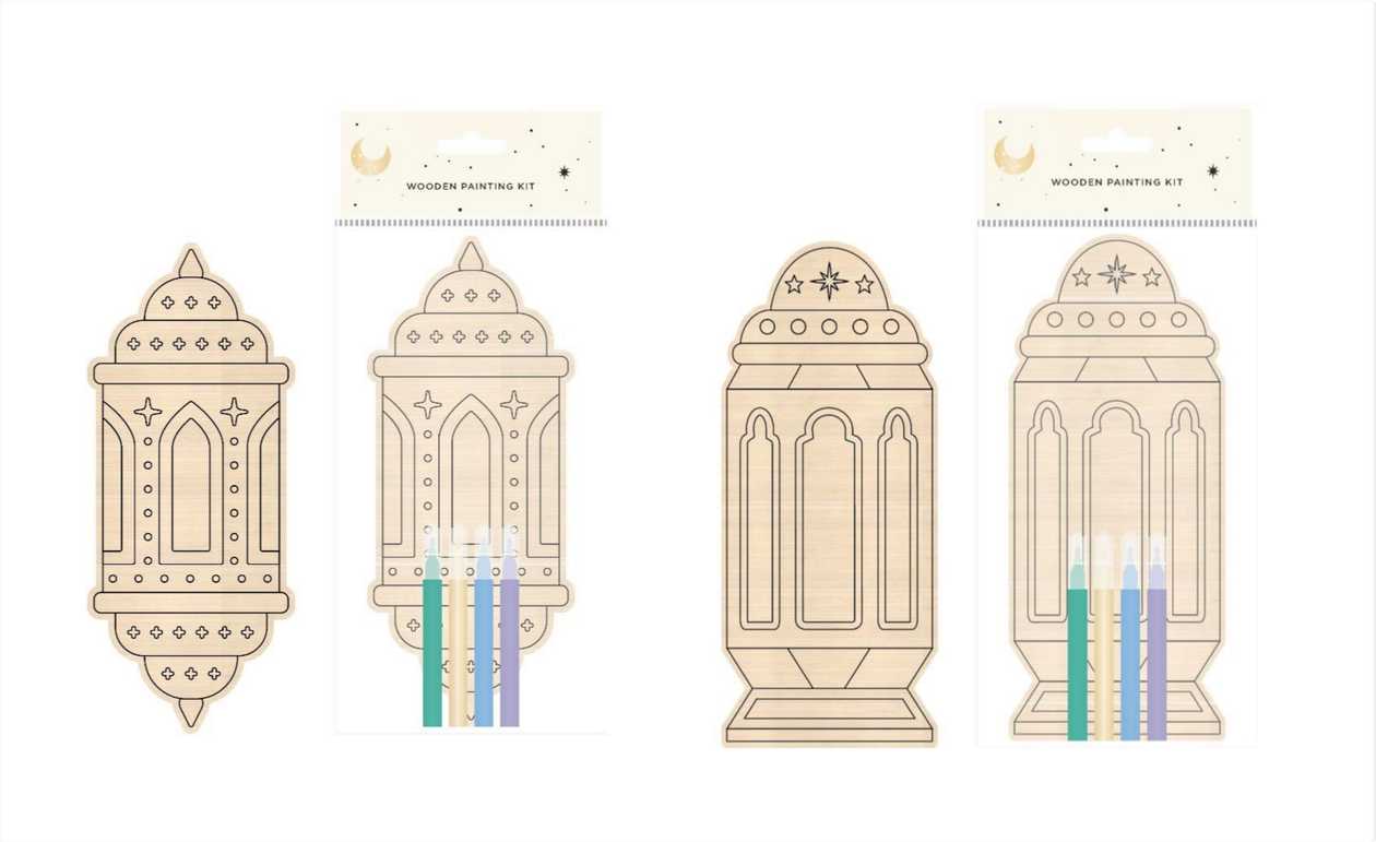 გასაფერადებელი/Golden Moon Series DIY Coloring Wooden Doorplate (2 Assorted Models)