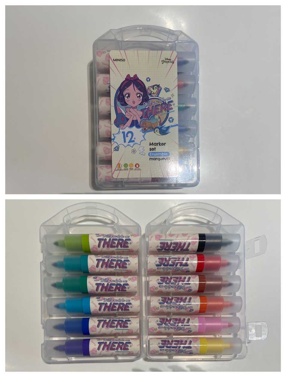 მარკერების ნაკრები/Disney Manga Princess Collection 12-Color Marker Set