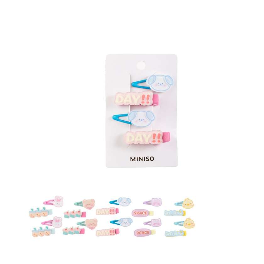 Cartoon Hair Clips Set (4 pcs)