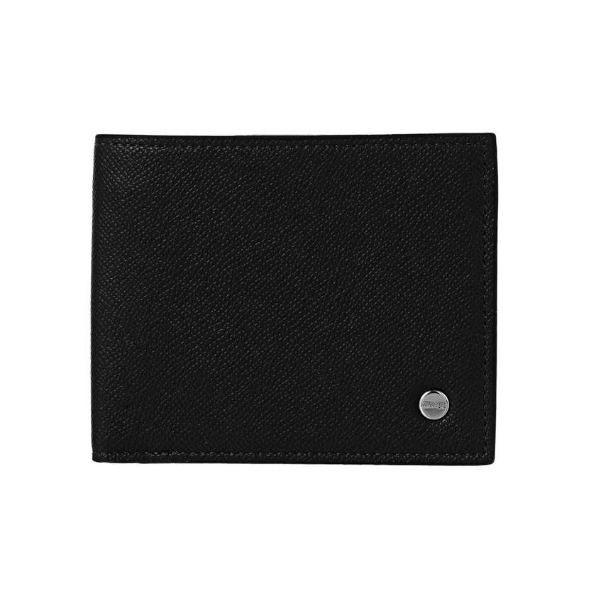 Mens Business Textured Short Wallet(Black)