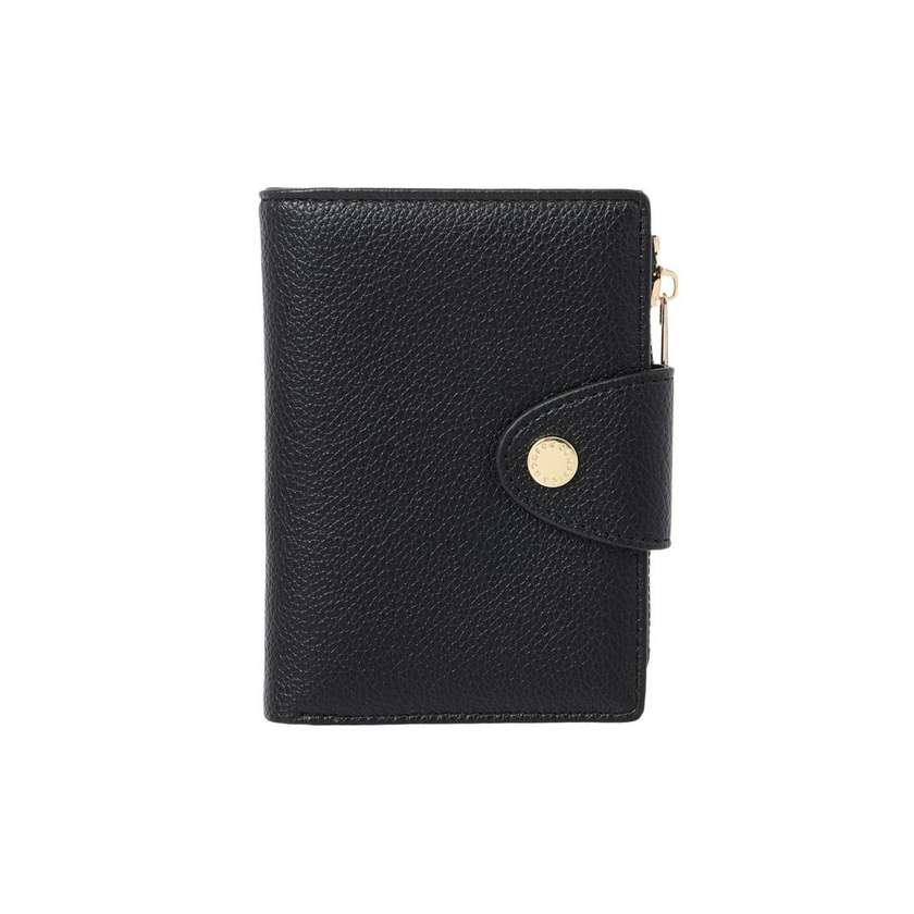 Bi-Fold Zipper Womens Wallet (Black)