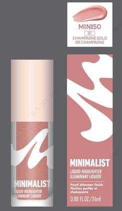 თხევადი ჰაილაითერი/Minimalist Liquid Highlighter (01 Champagne Gold)