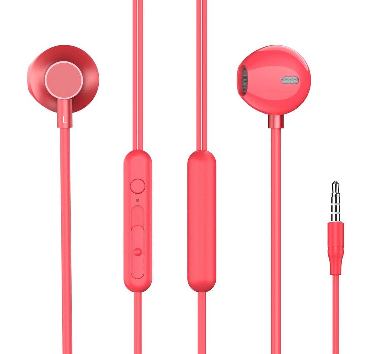 ყურსასმენი/3.5mm In-ear Earphones with In-line Control  Model: PA602 (Red)
