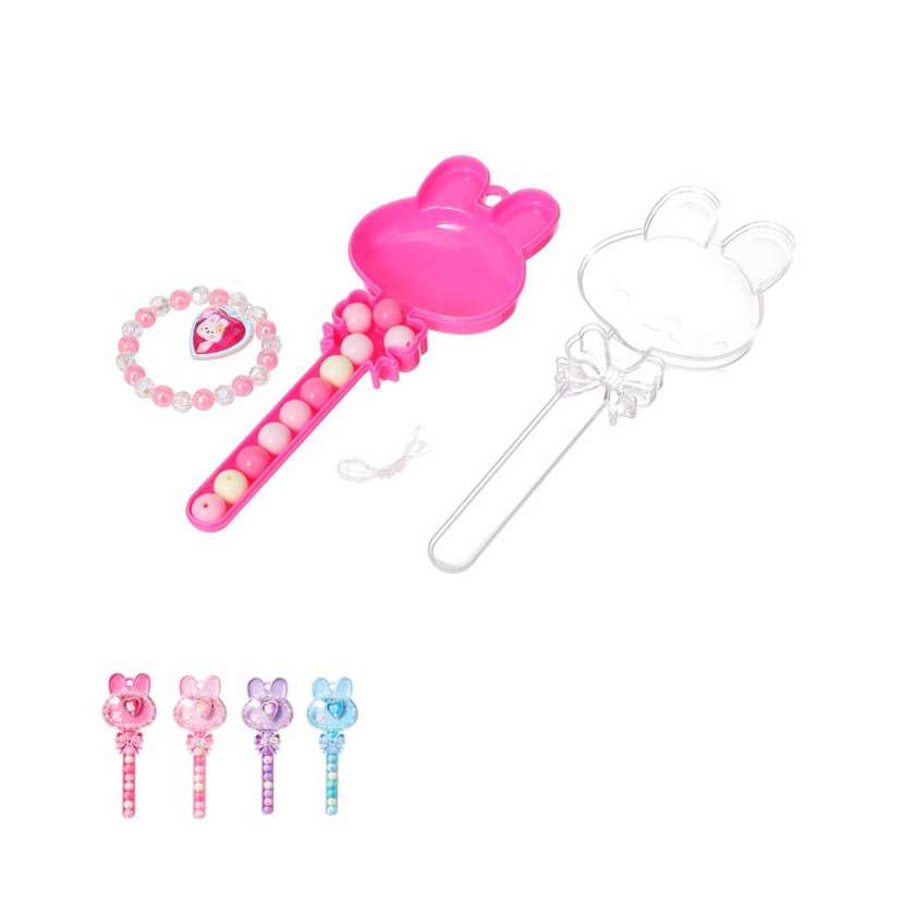 მძივების ნაკრები/Bunny Lollipop Shaped DIY Kids Bracelet Set