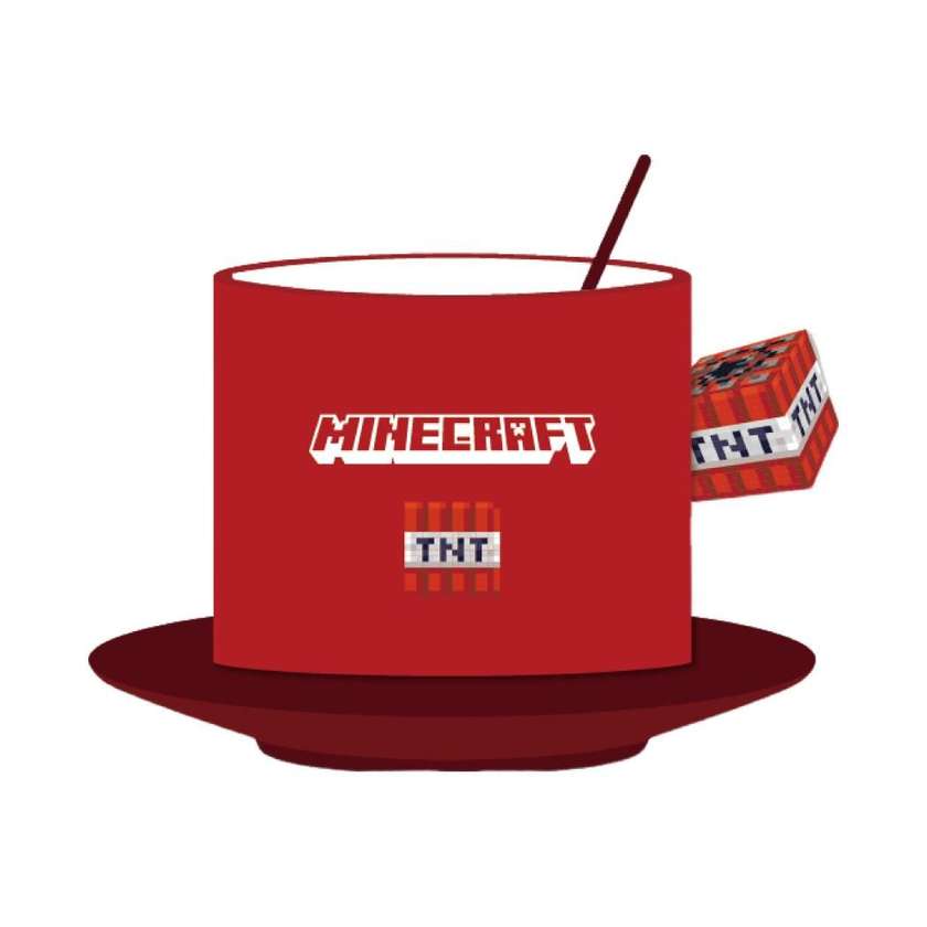 კერამიკის ჭიქა/Minecraft Ceramic Mug with Coaster 350mL(Red)