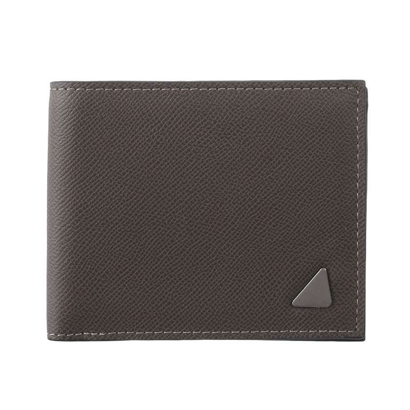 Mens Wallet with Triangle Metal Decoration(Gray)