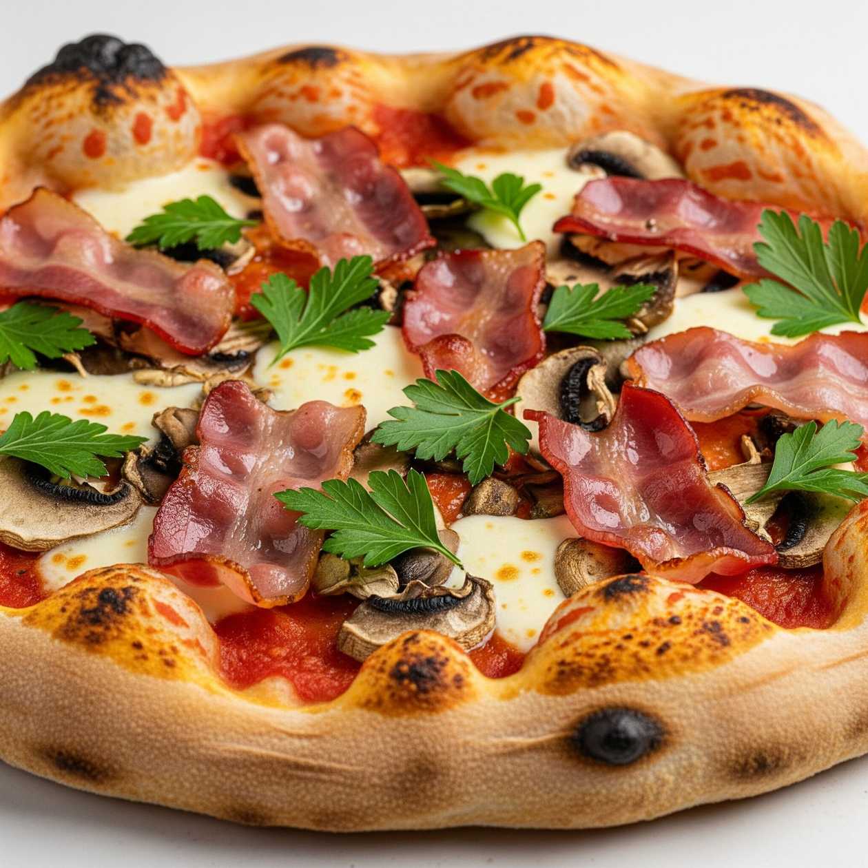 Pizza Bacon e Funghi