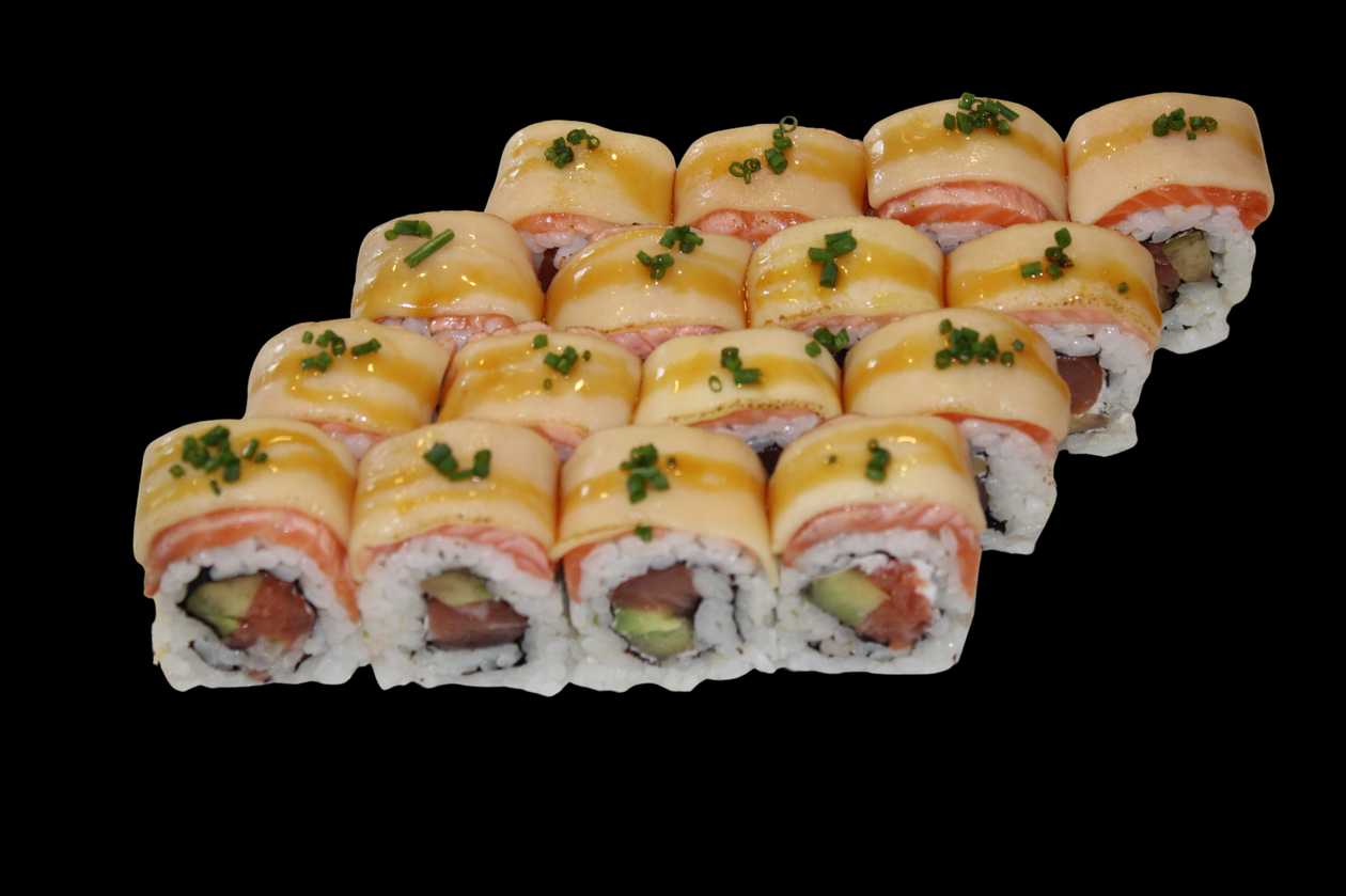 Flemingo Salmon Queijo Roll 16pcs