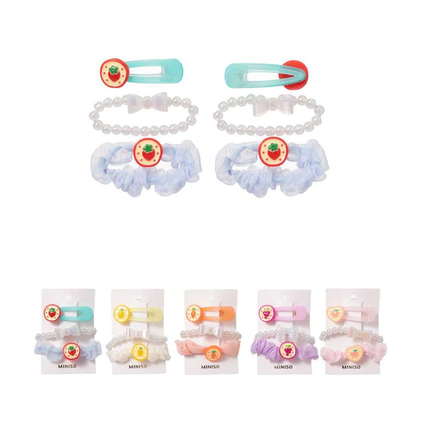 Fruit Hair Tie & Hair Clip (3 pcs)