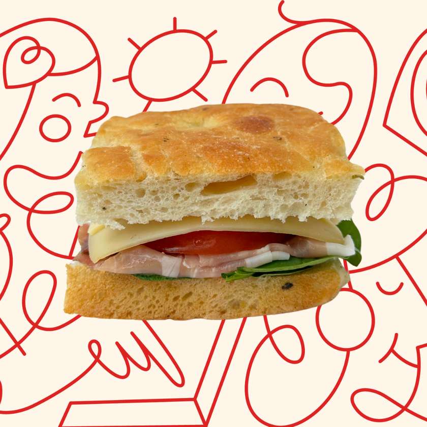 Foccacia with prosciutto and cheese 270g