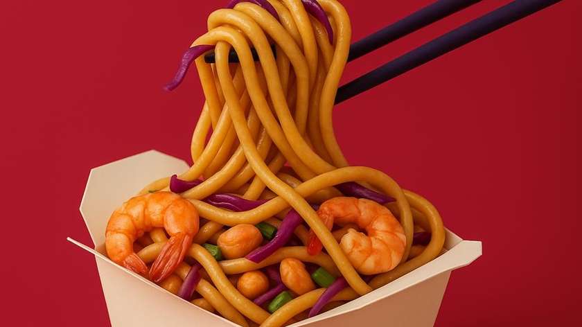 Handmade Noodles with shrimps